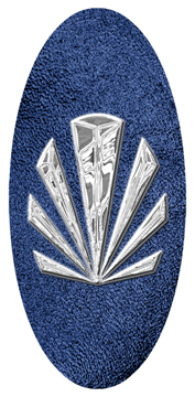 DG5000-602-SL-SH-BL Silver Sunburst Shimmer Blue